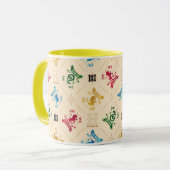 Muster für verzierte HOGWARTS™-Wappen Tasse (Vorderseite Links)