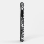 Muster für Verzierte, schwarz-weiße Retro-Kreise Case-Mate iPhone Hülle (Hinten/Rechts)