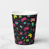 Muster für Videospielregler Pappbecher (Rückseite)