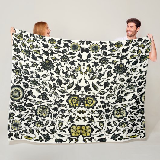 Muster für viktorianische Blumenzierkunst Fleecedecke (Beispiel)