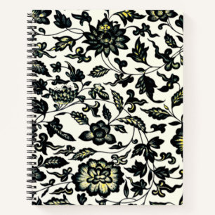 Muster für viktorianische Blumenzierkunst Notizblock
