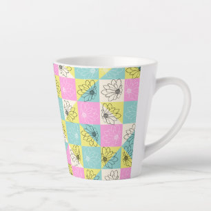 Muster für Vintage 70er-Schachbrettmuster Milchtasse