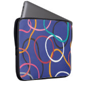 Muster für Vintage Abstrakte Kreise Laptopschutzhülle (Vorne Rechts)