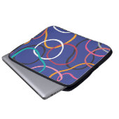 Muster für Vintage Abstrakte Kreise Laptopschutzhülle (Vorne Knopf)