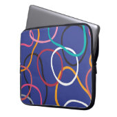 Muster für Vintage Abstrakte Kreise Laptopschutzhülle (Vorderseite Links)