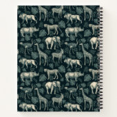 Muster für Vintage afrikanische Tiere Notizblock (Rückseite)
