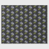 Muster für Vintage blaue Wildblumen Geschenkpapier (Flach)