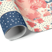Muster für Vintage Blumenmuster (10) Geschenkpapier (Rolleneckpunkt)