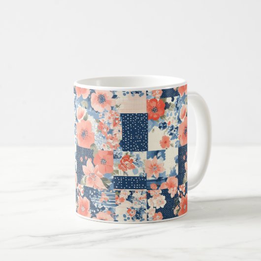 Muster für Vintage Blumenmuster (11) Kaffeetasse (VorderseiteRechts)