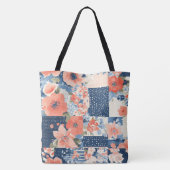 Muster für Vintage Blumenmuster (11) Tasche (Rückseite)