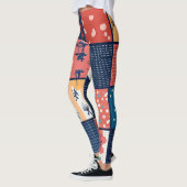 Muster für Vintage Blumenmuster (2) Leggings (Links)