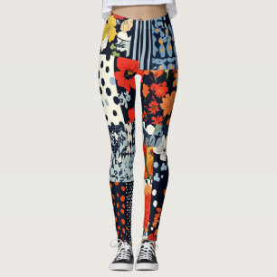 Muster für Vintage Blumenmuster (3) Leggings