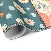 Muster für Vintage Blumenmuster (6) Geschenkpapier (Rolleneckpunkt)
