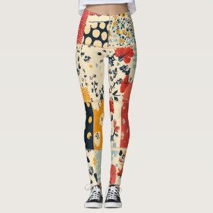 Muster für Vintage Blumenmuster (8) Leggings