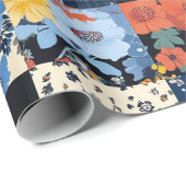 Muster für Vintage Blumenmuster (9) Geschenkpapier (Rolleneckpunkt)