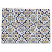 Muster für Vintage botanische Zierfliesen Große Geschenktüte (Rückseite)