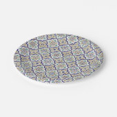 Muster für Vintage botanische Zierfliesen Pappteller (Schrägansicht)