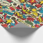 Muster für Vintage Comicen Geschenkpapier (Ecke)