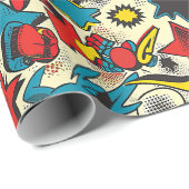 Muster für Vintage Comicen Geschenkpapier (Rolleneckpunkt)