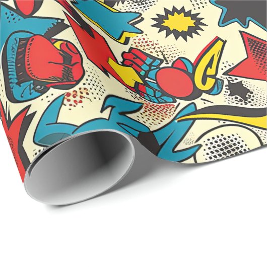 Muster für Vintage Comicen Geschenkpapier (Rolleneckpunkt)