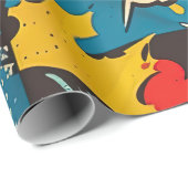 Muster für Vintage Comicen Geschenkpapier (Rolleneckpunkt)