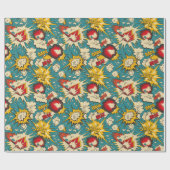 Muster für Vintage Comicen Geschenkpapier (Flach)