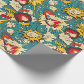 Muster für Vintage Comicen Geschenkpapier (Ecke)