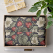 Muster für Vintage Erdbeerfelder Seidenpapier (Geschenk)