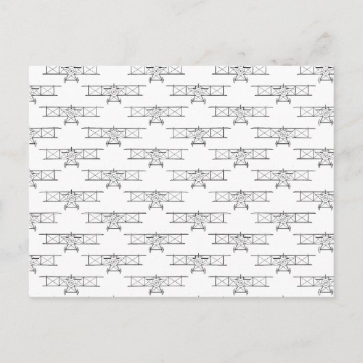 Muster für Vintage Flugzeuge Postkarte (Vorderseite)