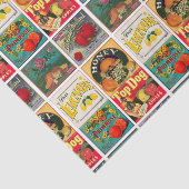 Muster für Vintage Fruchtkennzeichnung Seidenpapier (Ausschnitt)