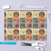 Muster für Vintage Fruchtkennzeichnung Seidenpapier (Handwerk)