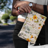 Muster für Vintage getrocknete BlumeWeibliche Mit  Zubehörtasche