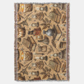 Muster für Vintage Hexerei und Kerzen (2) Decke (Vorderseite Vertikal)