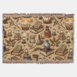 Muster für Vintage Hexerei und Kerzen (2) Decke