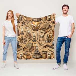 Muster für Vintage Hexerei und Kerzen (2) Fleecedecke