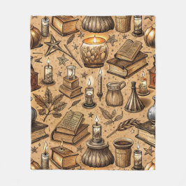 Muster für Vintage Hexerei und Kerzen (2) Fleecedecke