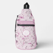 Muster für Vintage Lila Blume Crossbody Bag (Vorderseite)