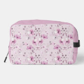 Muster für Vintage Lila Blume Waschbeutel (Rückseite)