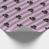Muster für Vintage Lila Rose Geschenkpapier (Ecke)