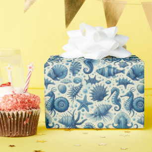 Muster für Vintage Meereswelt Geschenkpapier