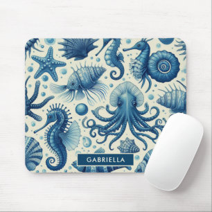 Muster für Vintage Meereswelt Mousepad