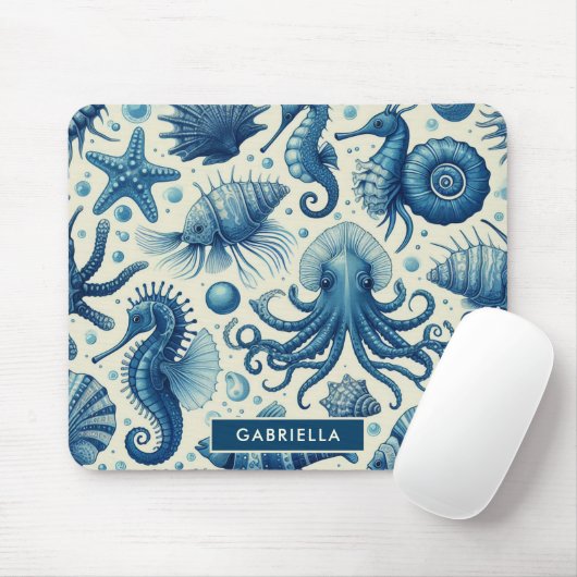 Muster für Vintage Meereswelt Mousepad (Mit Mouse)