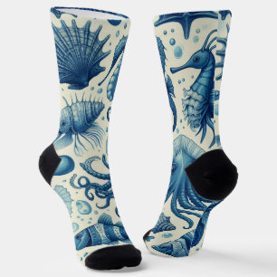 Muster für Vintage Meereswelt Socken