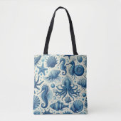 Muster für Vintage Meereswelt Tasche (Vorderseite)