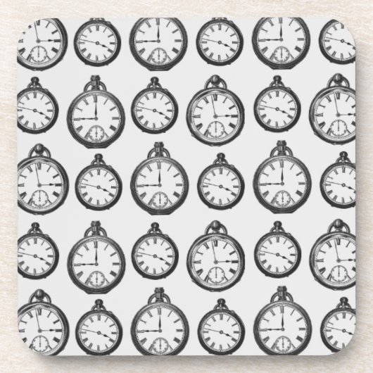 Muster für Vintage Pocket Watches Getränkeuntersetzer (Vorderseite)