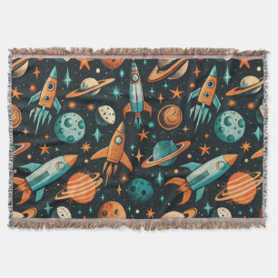 Muster für Vintage Raumfahrzeug-Raketenschiffe - K Decke