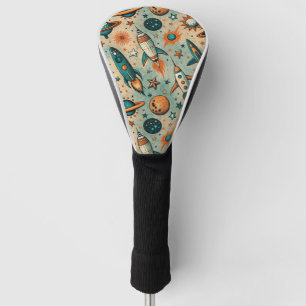 Muster für Vintage Raumfahrzeug-Raketenschiffe - K Golf Headcover