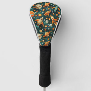 Muster für Vintage Raumfahrzeug-Raketenschiffe - K Golf Headcover