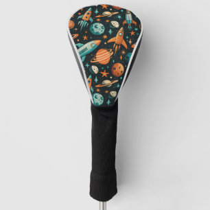 Muster für Vintage Raumfahrzeug-Raketenschiffe - K Golf Headcover