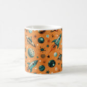 Muster für Vintage Raumfahrzeug-Raketenschiffe - K Kaffeetasse (Mittel)